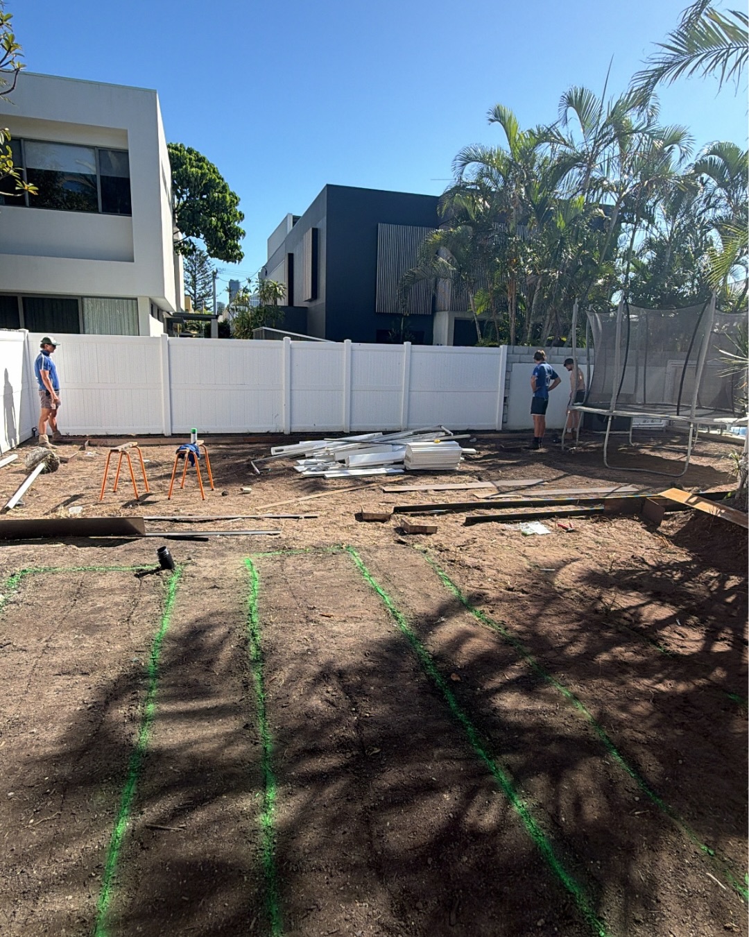 Backyard before landscaping